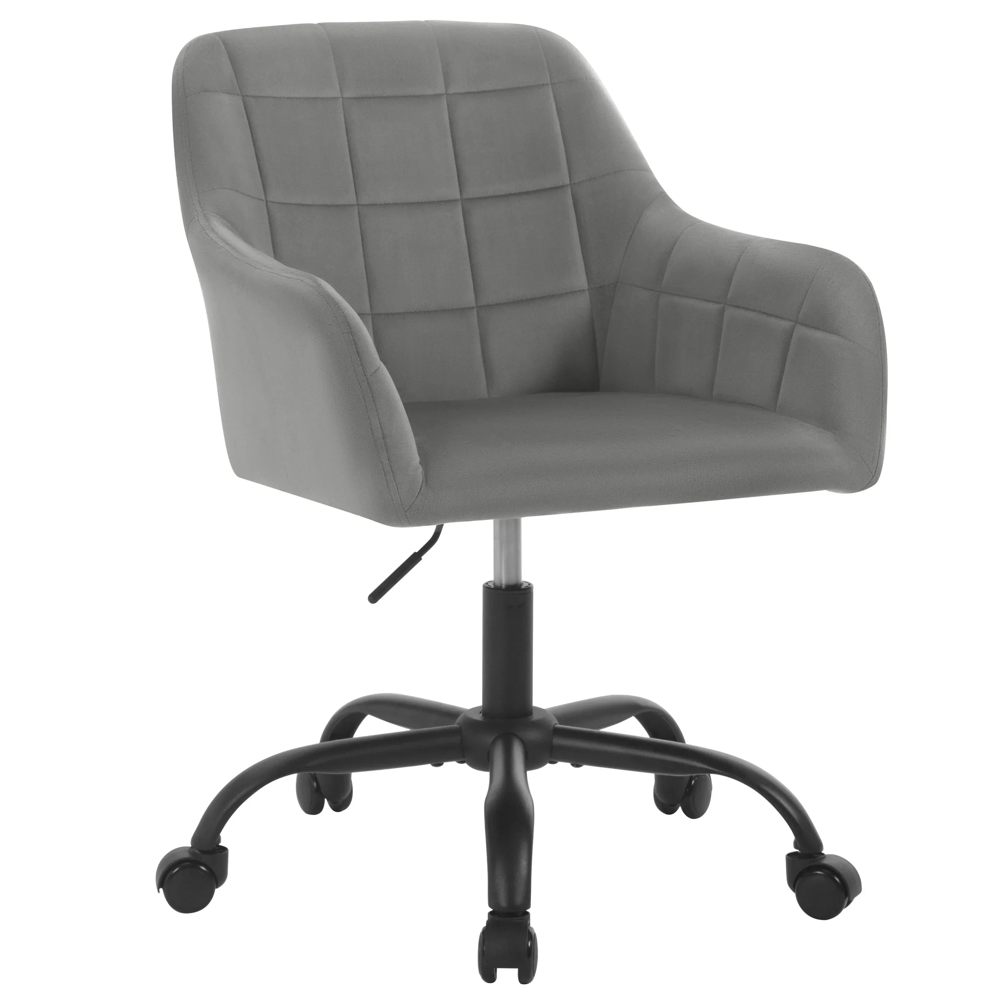 Höhenverstellbarer Ergonomischer Bürostuhl mit Rollen – Drehbar – Mit Armlehnen – 58 x 77–85 x 60,5 cm