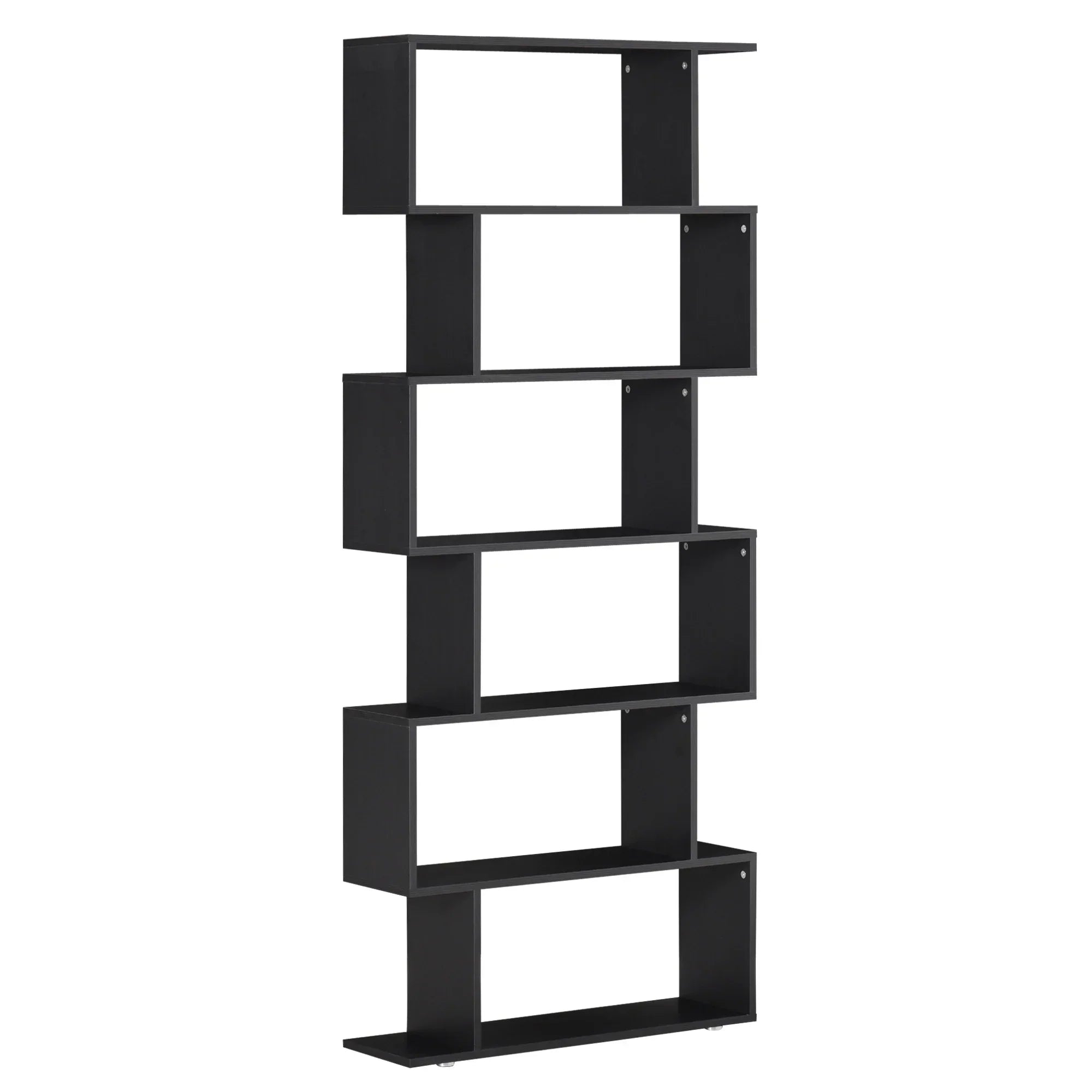Bücherregal mit 6 Regalen – Holzoptik – 80 x 24 x 191 cm – Spanplatte