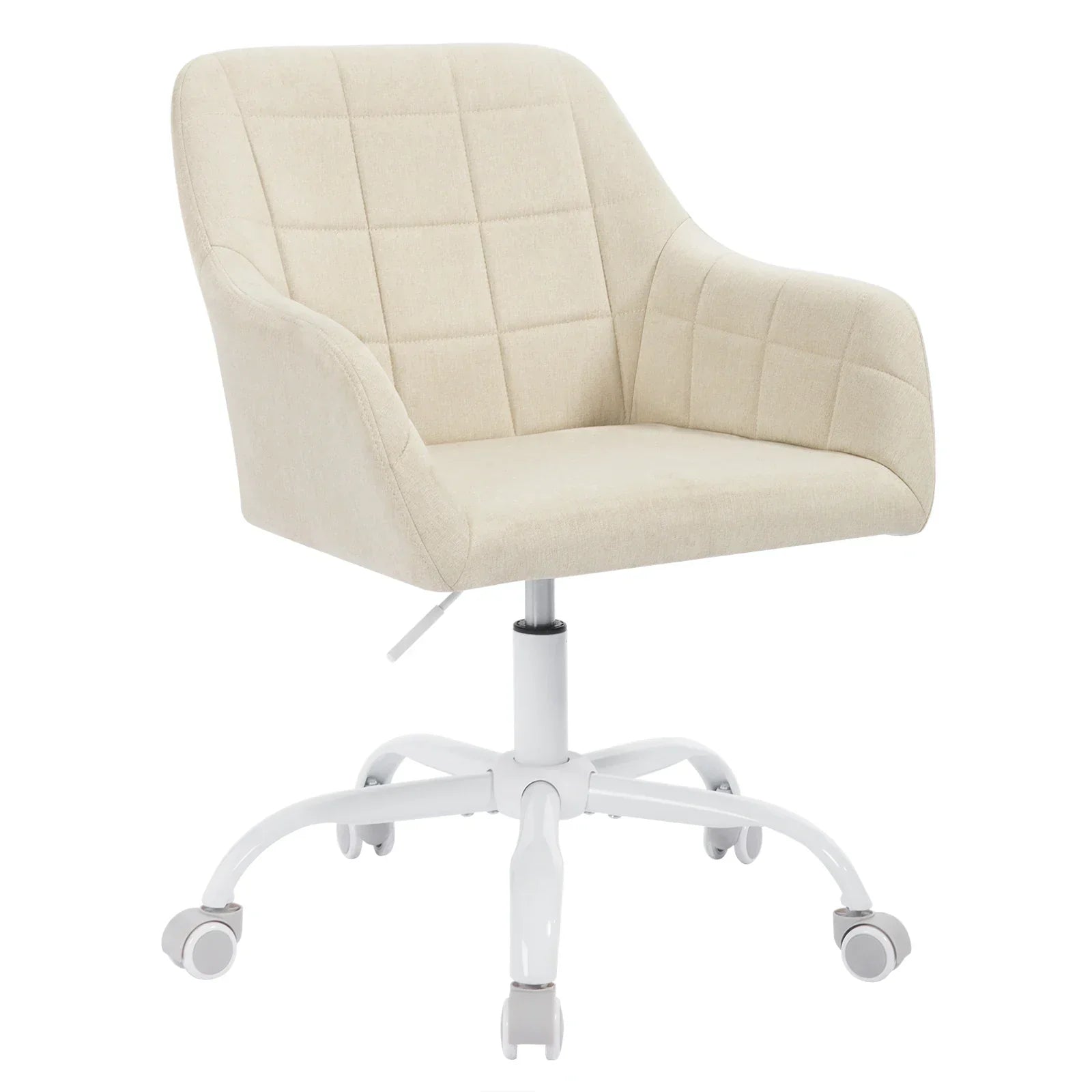 Höhenverstellbarer Ergonomischer Bürostuhl mit Rollen – Drehbar – Mit Armlehnen – 58 x 77–85 x 60,5 cm
