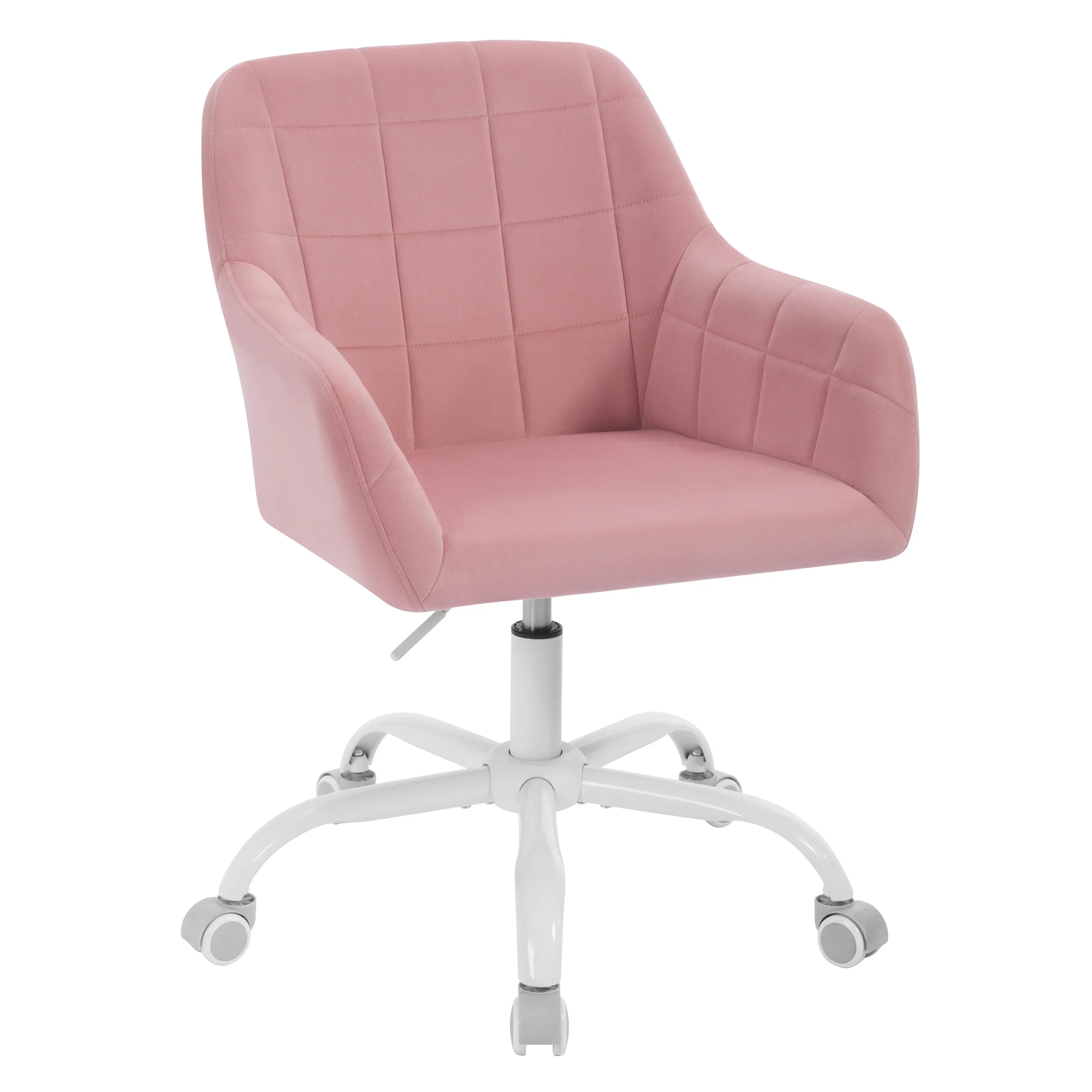 Höhenverstellbarer Ergonomischer Bürostuhl mit Rollen – Drehbar – Mit Armlehnen – 58 x 77–85 x 60,5 cm