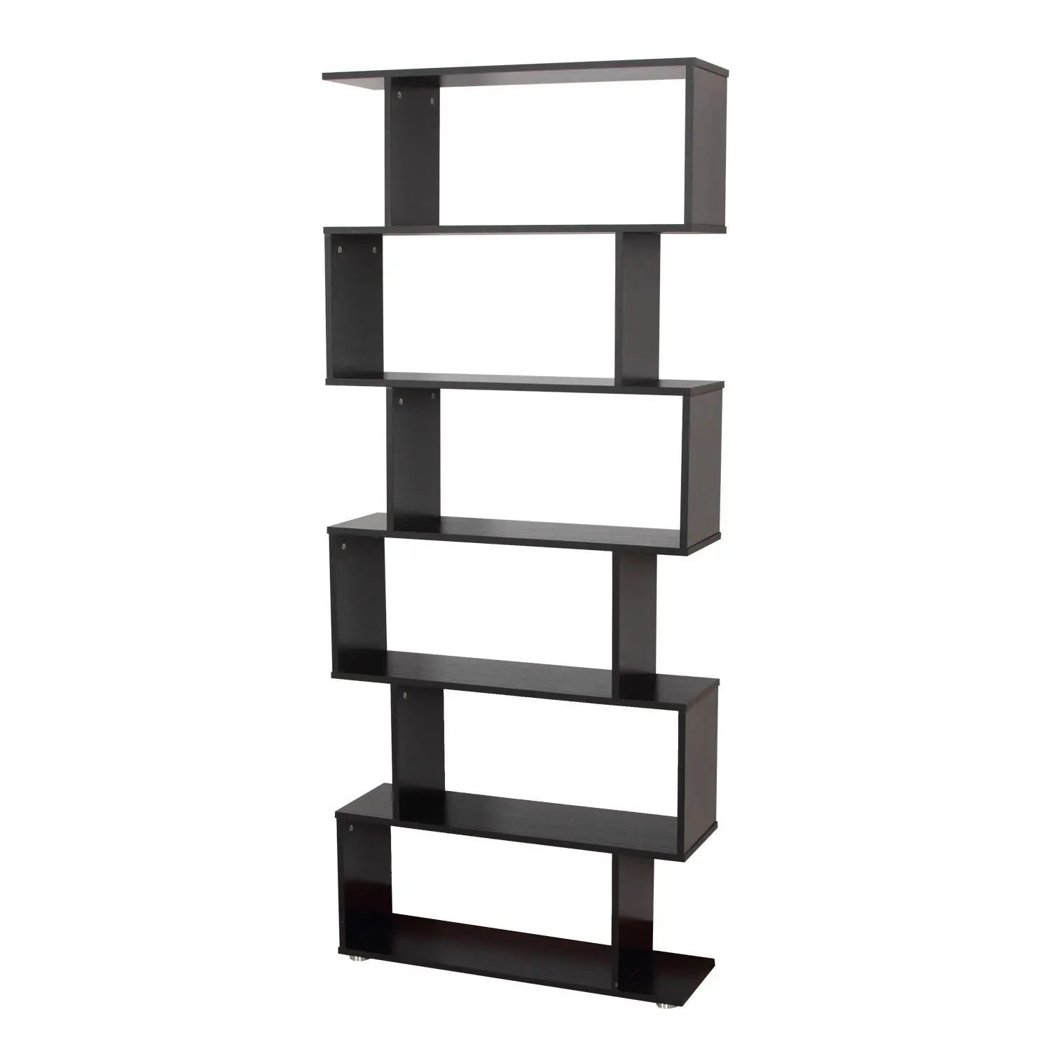 Bücherregal mit 6 Regalen – Holzoptik – 80 x 24 x 191 cm – Spanplatte