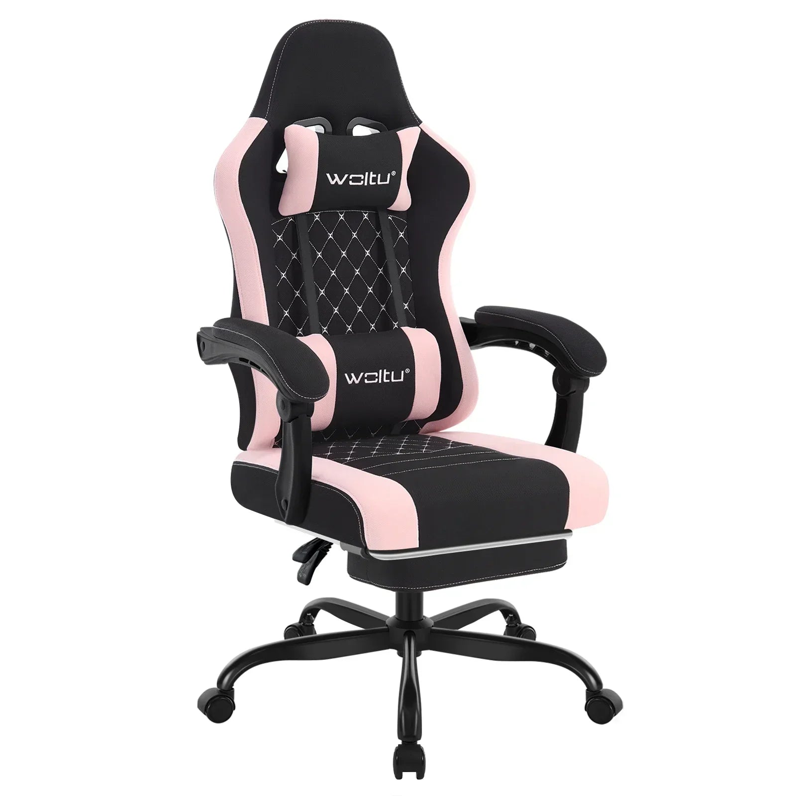 Gaming-Stuhl mit Fußstütze – Drehbar, Verstellbare Kopfstütze – 70 x 70 x 127 cm – Mehrere Farben