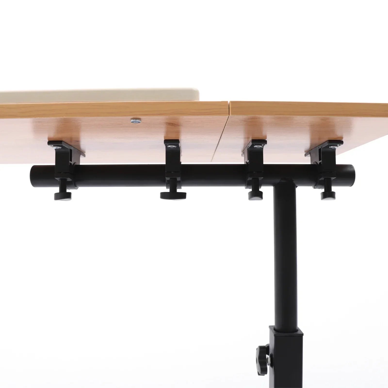Höhenverstellbarer Laptop- und Computertisch mit Rollen – MDF & Stahl – 60 x 34,5 cm – Neigbar und mobil