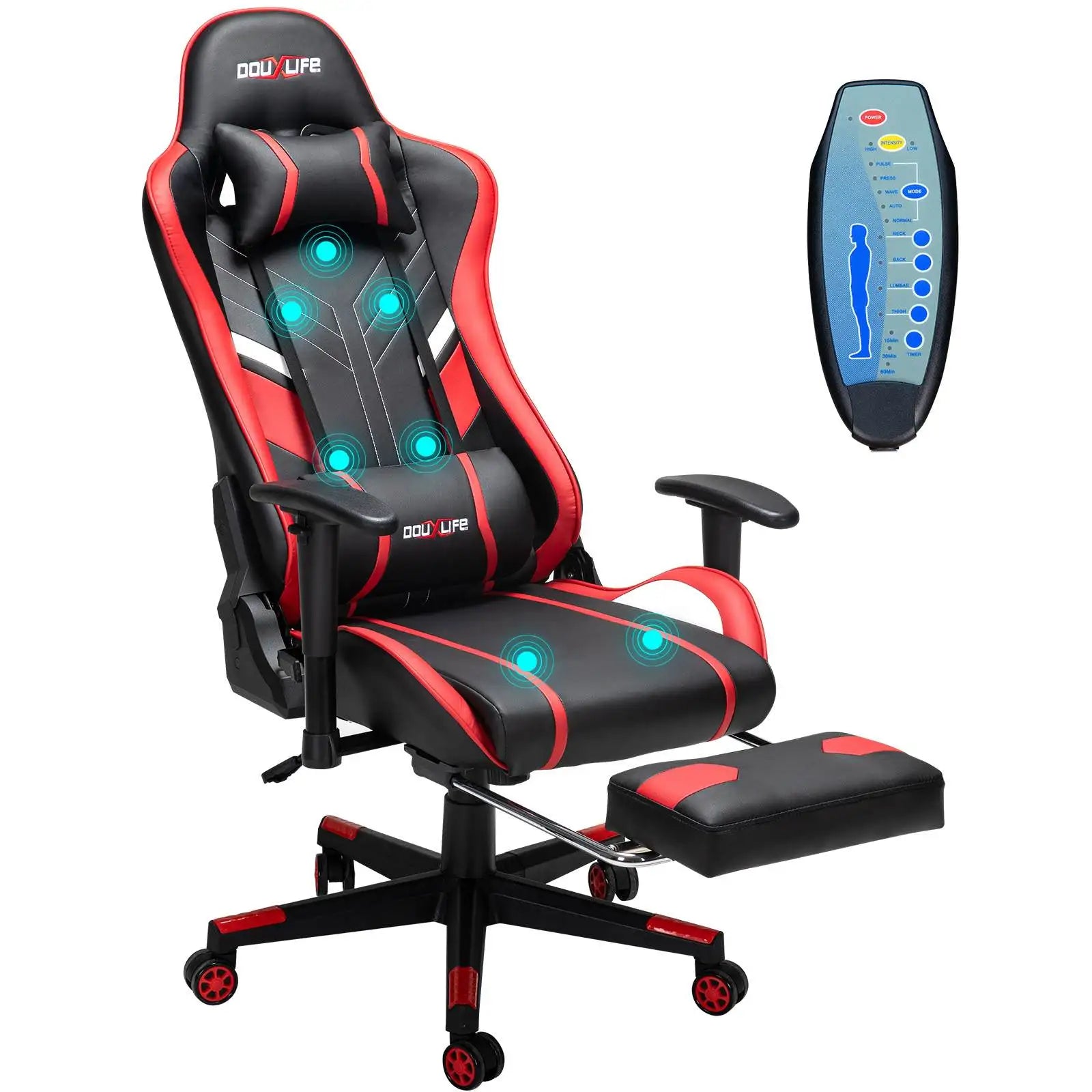 Gaming-Stuhl – Hohe Rückenlehne, Verstellbar, PU-Stoff – Verschiedene Farben